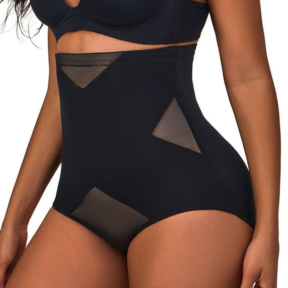 Tungbrin Womens Solid Color Thin Style Retract Waist Lift Buttocks Ventilate Large Size Shapewear Pants Shapewear Panties