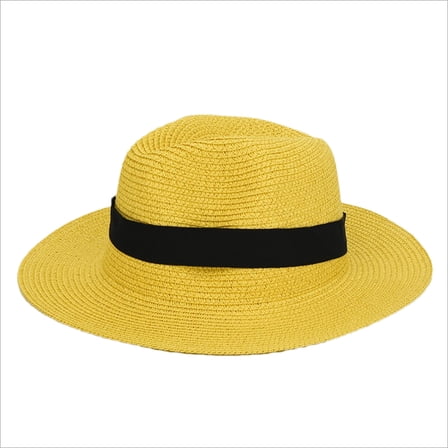 Tungbrin Womens Summer Straw Sun Hats Floppy Foldable Wide Brimed Fishing Caps Roll up Travel Beach Hat UPF 50+