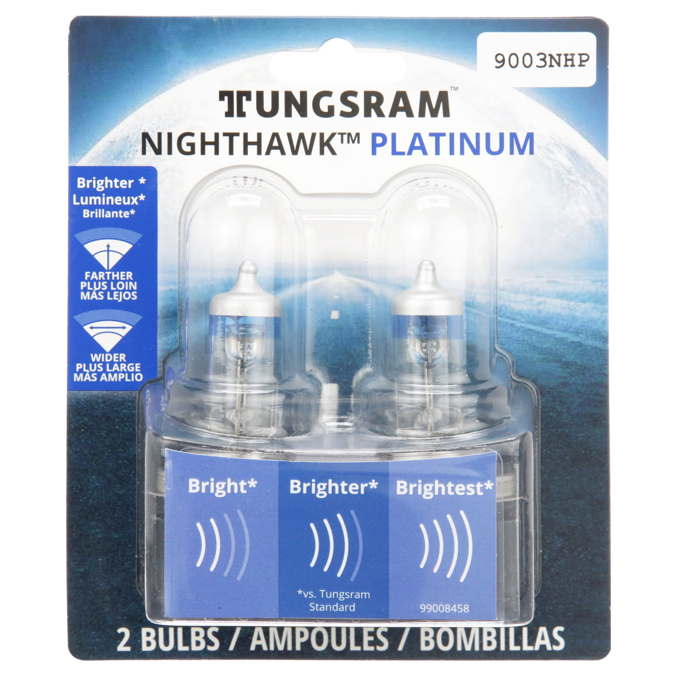 Tungsram 9003 Nighthawk Platinum Halogen Bulb, 2-Pack