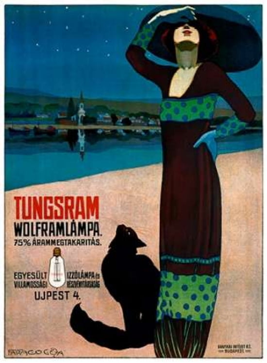 Tungsram Wolframlampa Canvas Art - Geza Farago (18 x 24)