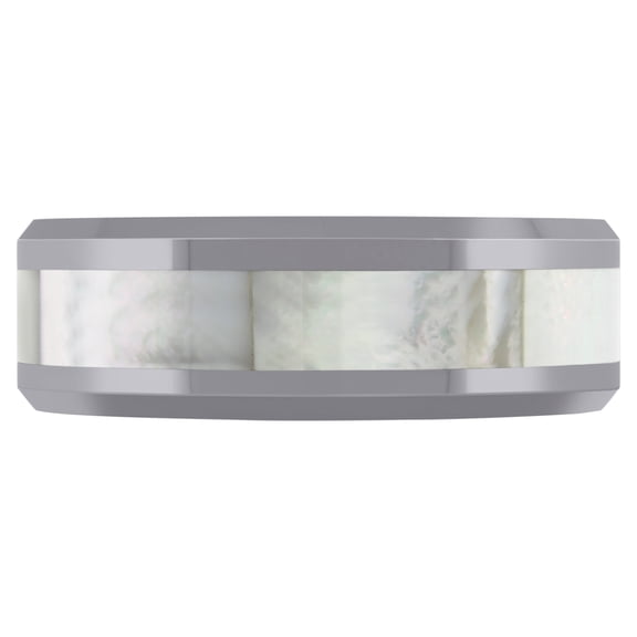 Tungsten Abalone Shell Inlay Comfort-fit 8mm Size-11 Bridal Anniversary Engagement Wedding Band