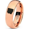 thumbnail image 1 of Tungsten Arizona The Grand Canyon State Band Ring 7mm Men Women Comfort Fit 18k Rose Gold Dome Polished, 1 of 4
