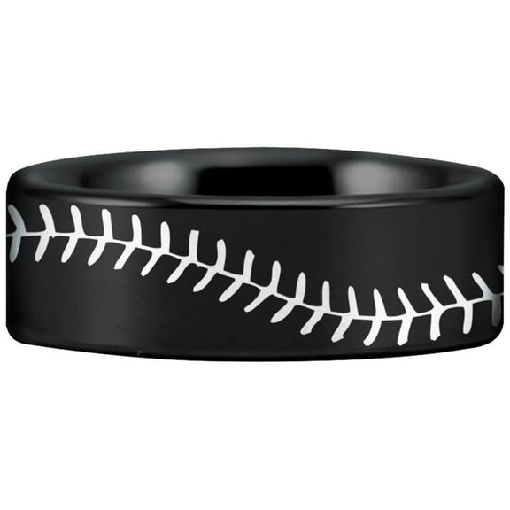 Tungsten Baseball Stitch Ring