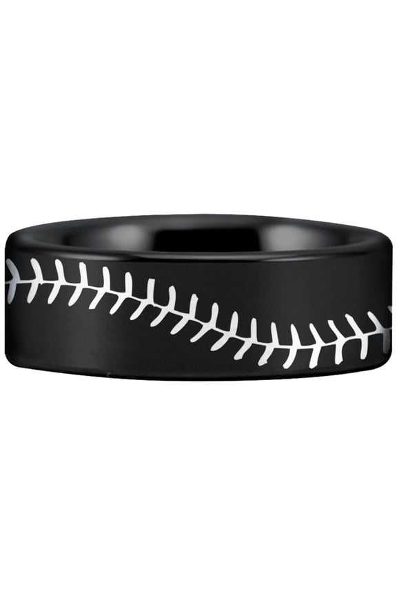 Tungsten Baseball Stitch Ring