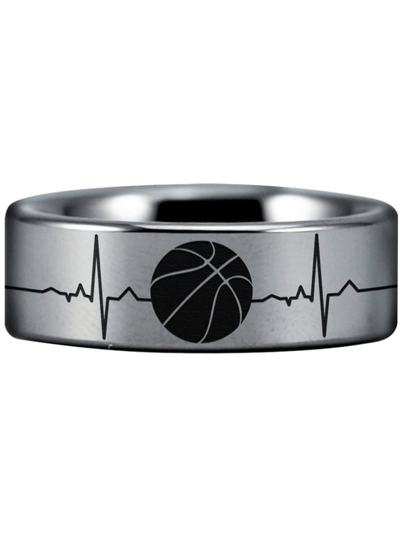 Tungsten Basketball Lifeline Ring