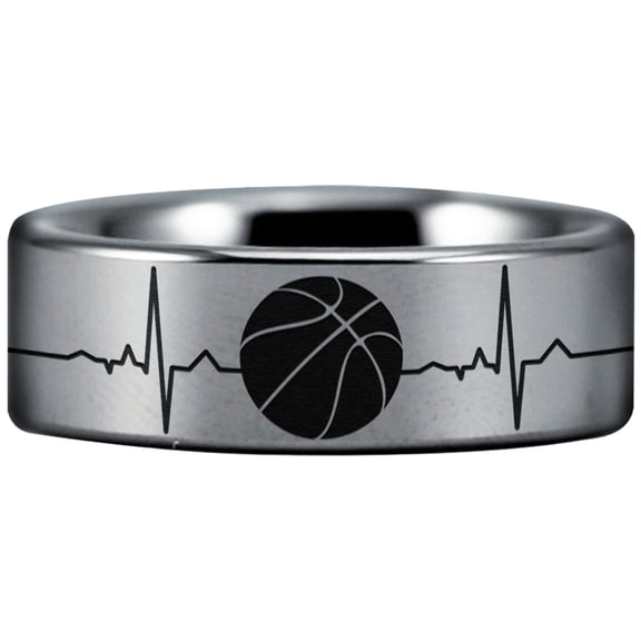 Tungsten Basketball Lifeline Ring