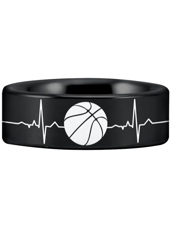 Tungsten Basketball Lifeline Ring