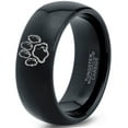 thumbnail image 1 of Tungsten Bear Paw Claws Band Ring 8mm Men Women Comfort Fit Black Dome Polished, 1 of 4