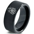 thumbnail image 1 of Tungsten Black Class Rings for Women Handmade Gift Gamer Promise Ring Medical Eco Friendly, 1 of 7