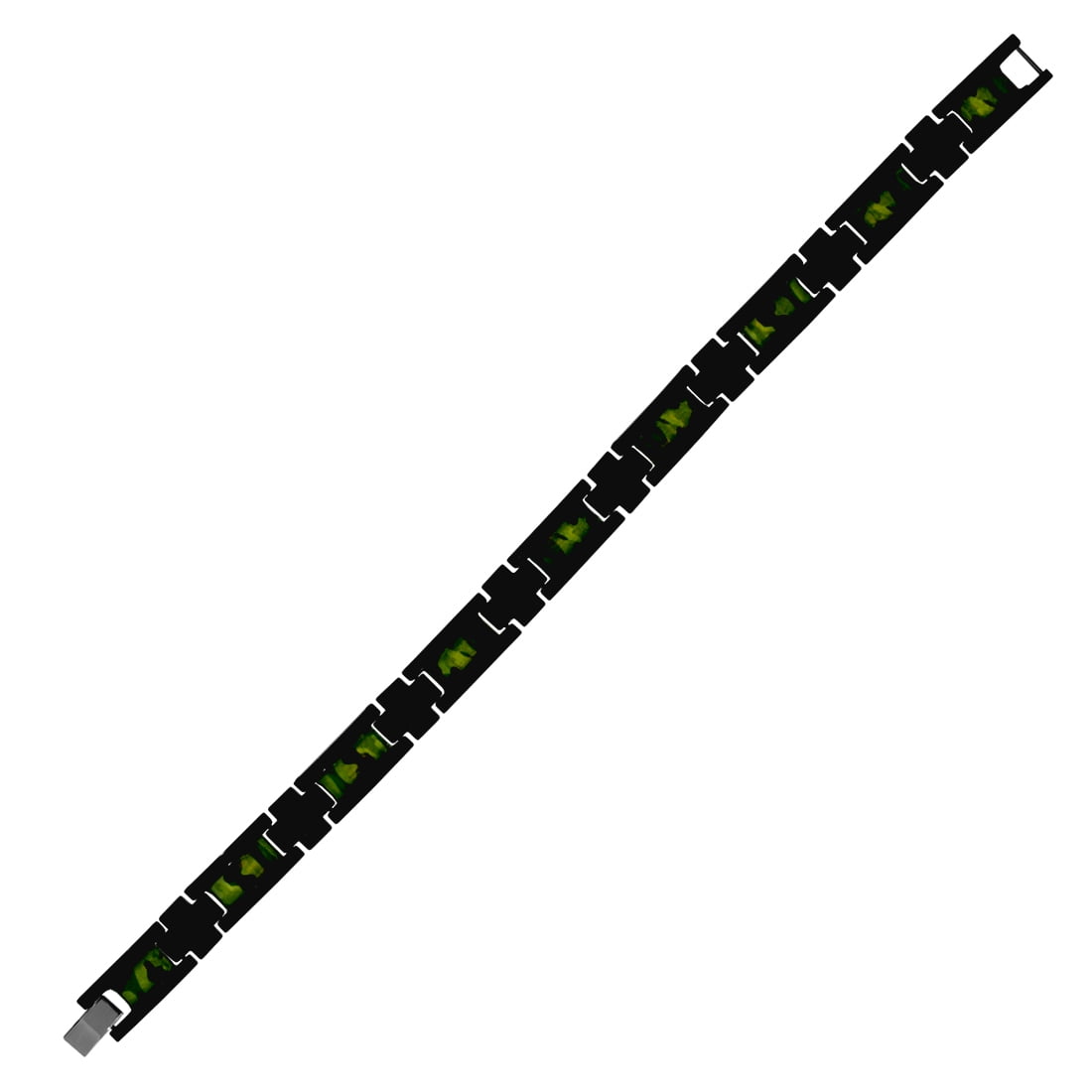 Tungsten Black Ip Plated Mens Fashion Bracelet 10mm 8.5 Inch Link Bracelet for Men