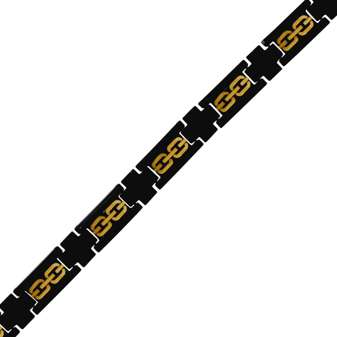 Tungsten Black Ip Plated Mens H Style Religious Faith Cross Fashion Bracelet 10mm 8.5 Inch Link Bracelet for Men