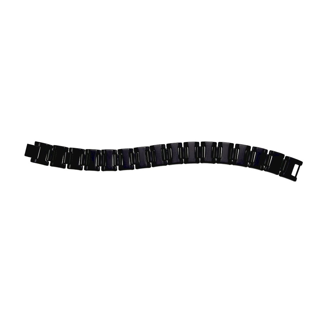 Tungsten Black Mens Polished Link Bracelet 16mm 8.5 Inch Link Bracelet for Men