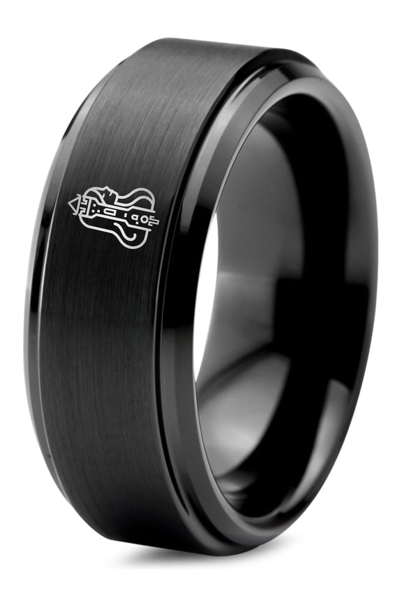 Tungsten Mens Jewelry Gamer Black Rings Women Grandma Gifts Unique Mothers Day Gift Veterinarian