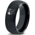 thumbnail image 1 of Tungsten Black Wedding Ring Gamer Handmade Jewelry Jewlery Great Grandma Gift One Year Anniversary Gifts for Boyfriend, 1 of 7