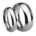 thumbnail image 1 of Tungsten Carbide 8MM/6MM For Men and Ladies Domed Classic Wedding Band Ring Set, 1 of 4