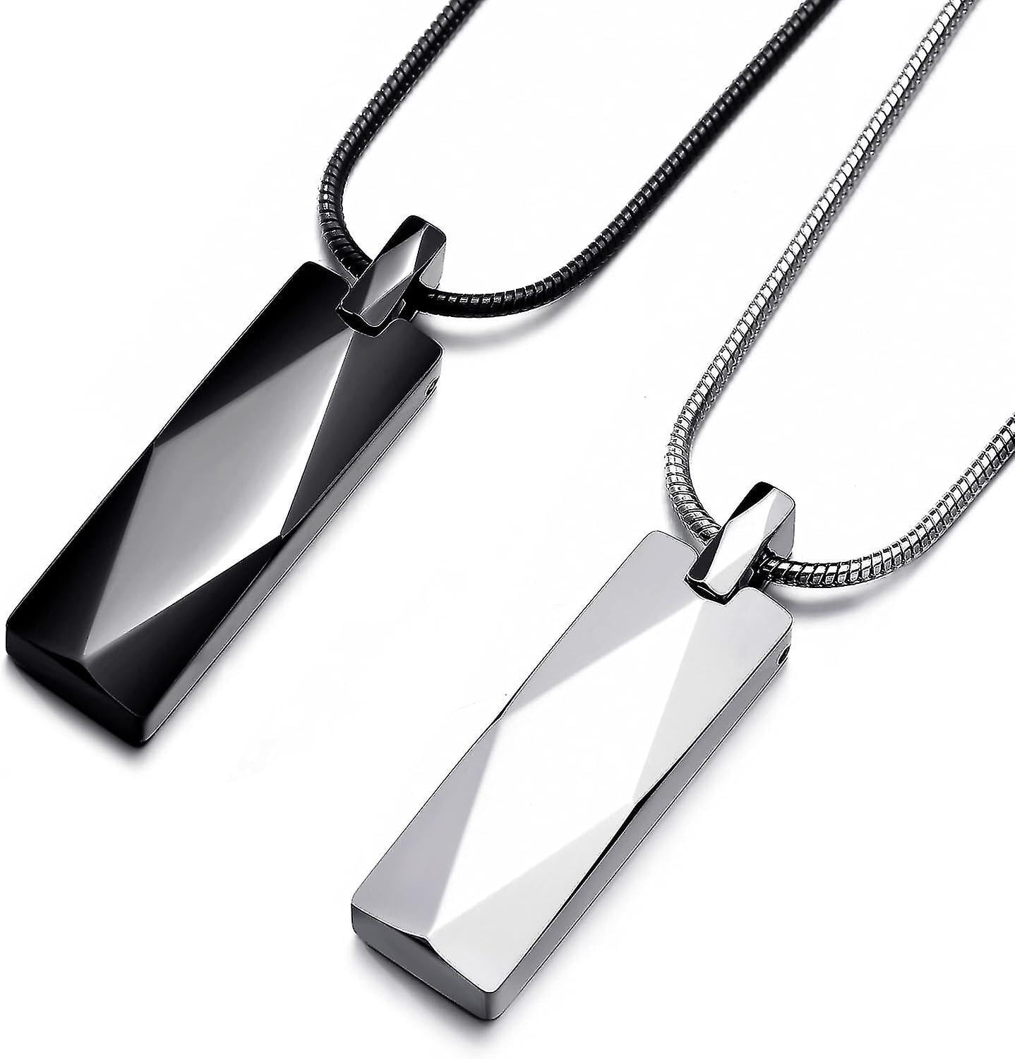 Tungsten Carbide Bar Pendant Necklace For Men Women Stainless Steel Snake Chain - Walmart.com