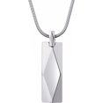thumbnail image 1 of Tungsten Carbide Bar Pendant Necklace for Men Women Stainless Steel Snake Chain, 1 of 4
