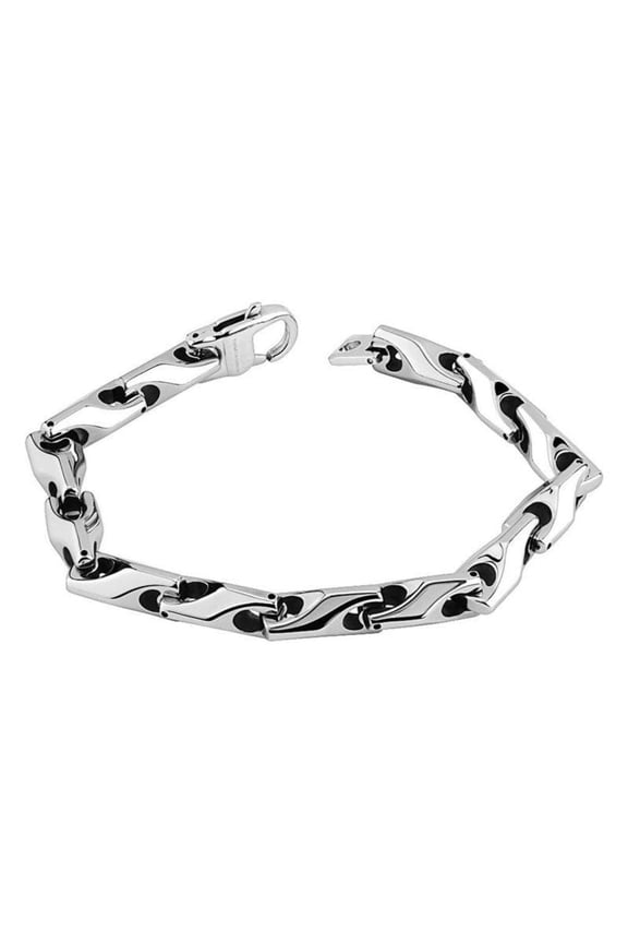 Tungsten Carbide Chain Link Rocker Bracelet Cybergoth Biker