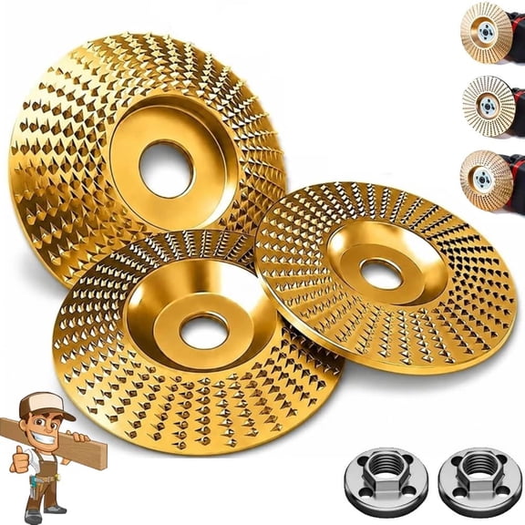 Tungsten Carbide Grinding Disc for Angle Grinder – 4”/4.5” Wood Carving Wheel Attachment, Wood Shaping, Sanding & Cutting Tool for Stump Removal, DIY Woodworking & Furniture Crafting