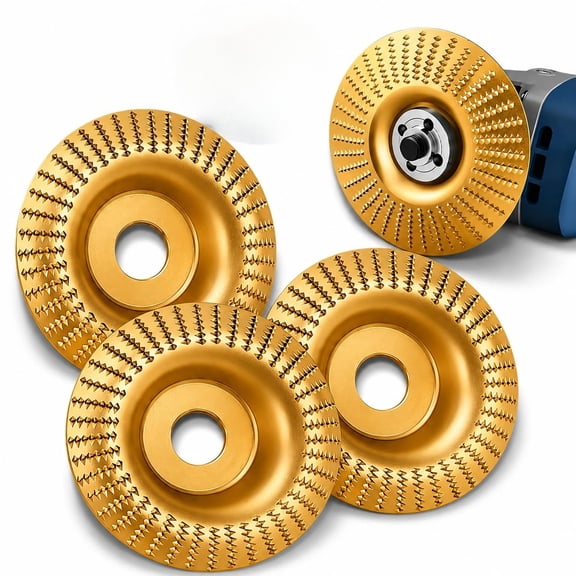 Tungsten Carbide Grinding Disc Set for Angle Grinder, Wood Carving Wheel 4 to 4.5 in