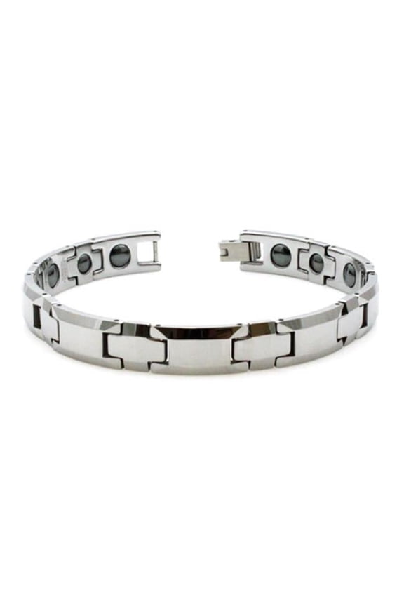Tungsten Carbide Link Bracelet with Magnet