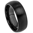 thumbnail image 1 of Jewelry Avalanche Mens Black Dome Tungsten Wedding Ring, Comfort Fit, Anniversary Ring for Him 8mm, 1 of 4