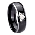 thumbnail image 1 of Tungsten Claddagh Design 8mm Glossy Black 2 Tone Dome Polished Edges Men Ring, 1 of 2