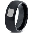 thumbnail image 1 of Tungsten Colorado The Centennial State Band Ring 8mm Men Women Comfort Fit Black Dome Brushed Polished, 1 of 4