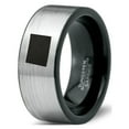 thumbnail image 1 of Tungsten Colorado The Centennial State Band Ring 8mm Men Women Comfort Fit Brushed Gray Flat Cut Black Polished, 1 of 4
