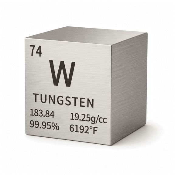 Tungsten Cube 10mm, 99.95% Pure Tungsten Element Cube, High Density Metal Block for Periodic Table Collection, STEM Education Science Display Gift
