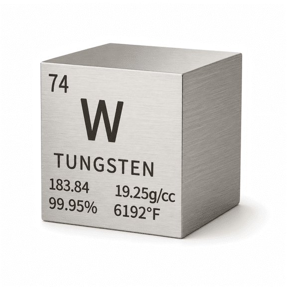 Tungsten Cube 10mm, 99.95% Pure Tungsten Element Cube, High Density Metal Block for Periodic Table Collection, STEM Education Science Display Gift