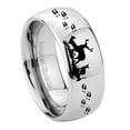 thumbnail image 1 of Tungsten Deer Hunting 8mmMirror Gray Polished Dome Men Ring, 1 of 2