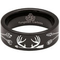 thumbnail image 1 of Tungsten Deer and Arrows Ring, 1 of 7