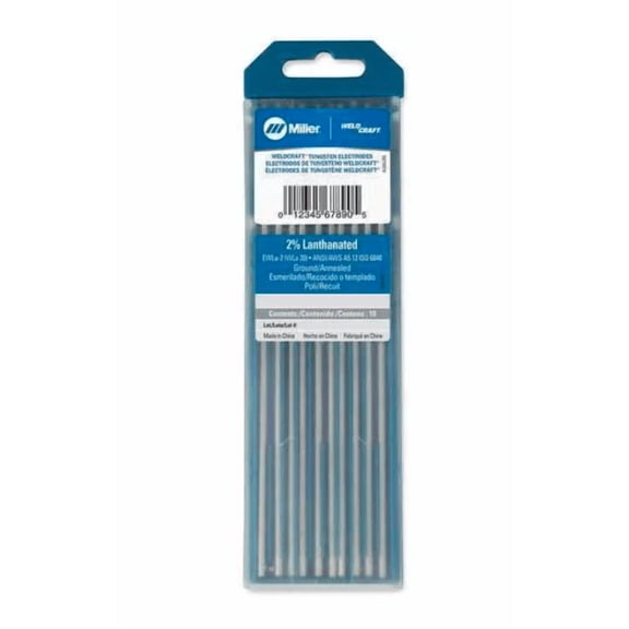 Tungsten Electrode 3/32" Dia., AWS A5.12 / ISO6848, PK10