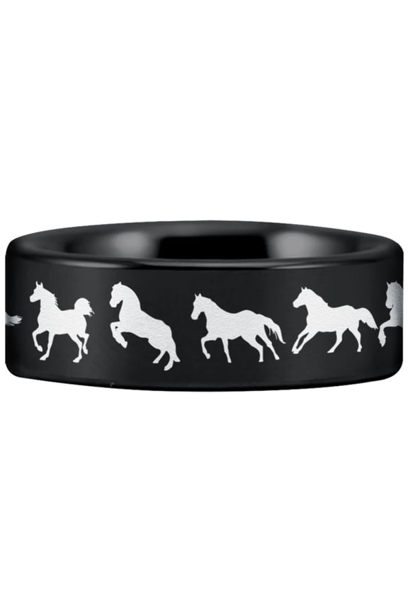Tungsten Equestrian Ring