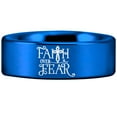 thumbnail image 1 of Tungsten Faith Over Fear Cross Ring, 1 of 5