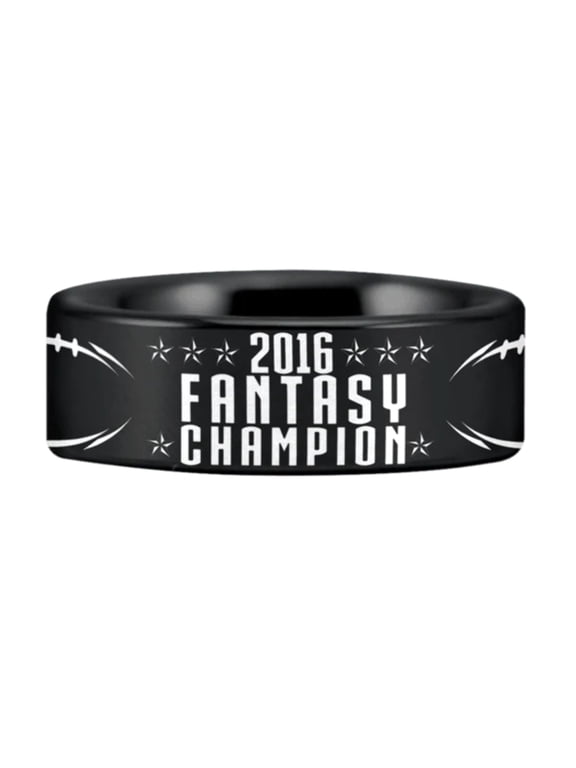 Tungsten Fantasy Football Championship Ring (8mm)