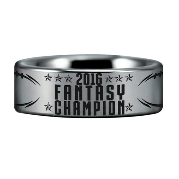 Tungsten Fantasy Football Championship Ring (8mm)