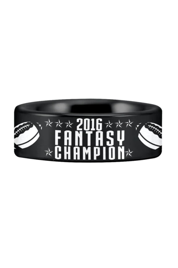 Tungsten Fantasy Football Championship Ring (8mm)
