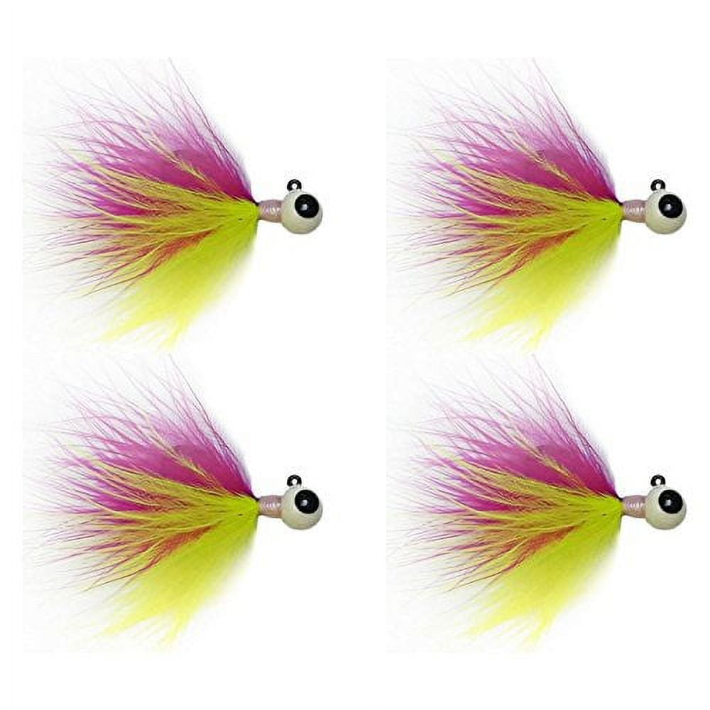 Tungsten Feather/Marabou Crappie Panfishing Jigs 1/16Th Oz 2 Black