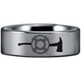 thumbnail image 1 of Tungsten Firefighter's Axe Ring, 1 of 4