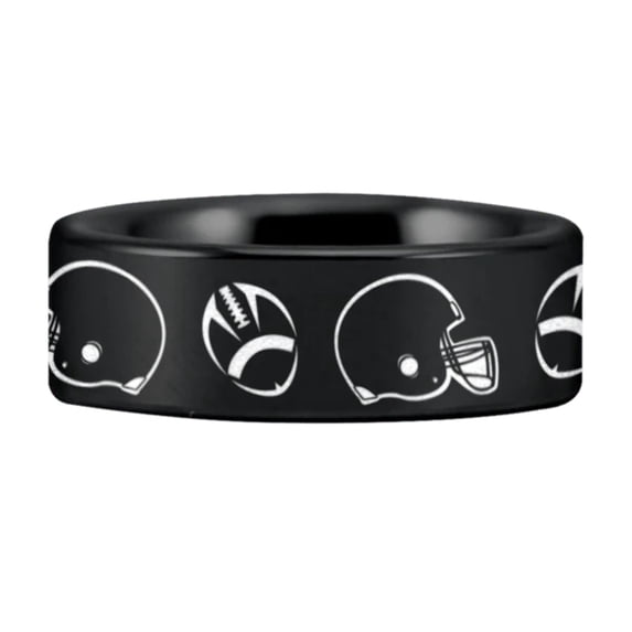 Tungsten Footballer's Ring