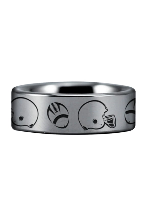 Tungsten Footballer's Ring