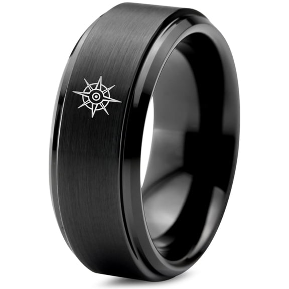 Tungsten Gamer Black Gifts in Loving Memory Mixed Metal Ring Gift for New Mom Men Gay Set