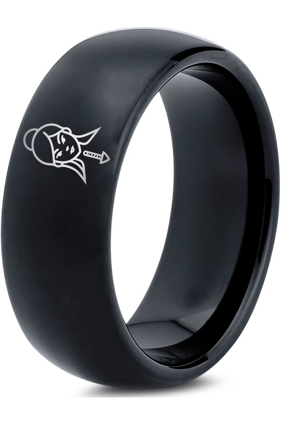 Tungsten Gamer Mens Ring Black Groomsmen Gifts Sister Gift America Promise Rings for Him