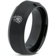 thumbnail image 1 of Tungsten Gamer Valentines Black Jewelry Bride Gifts Custom Rings Wedding Bands Women Unique, 1 of 7