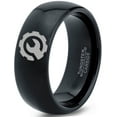thumbnail image 1 of Tungsten Gear Mechanic Engineer Wrench Band Ring 8mm Men Women Comfort Fit Black Dome Polished, 1 of 4