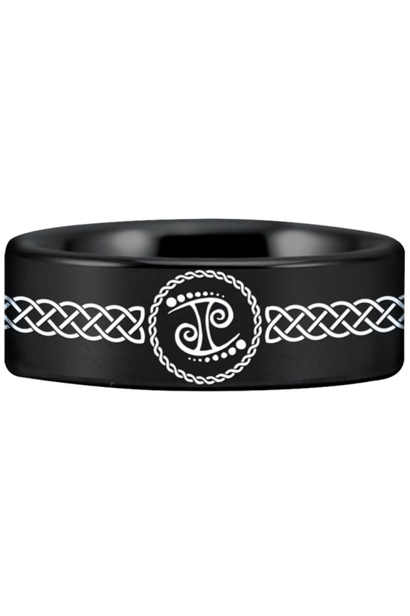 Tungsten Gemini Ring