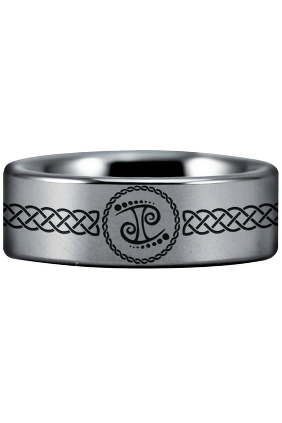 Tungsten Gemini Ring