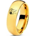thumbnail image 1 of Tungsten Gold Womans Ring Graduation Gamer Girlfriend Gift Spiral Gifts for Daughter Mom, 1 of 7